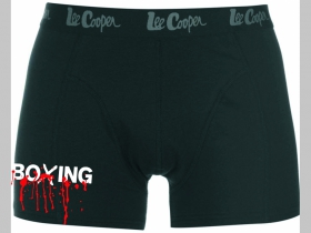 Boxing čierne trenírky BOXER s tlačeným logom, top kvalita 95%bavlna 5%elastan